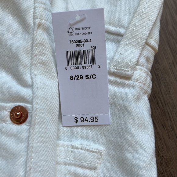 Gap white denim size 29/8 loose mid rise - Picture 6 of 6